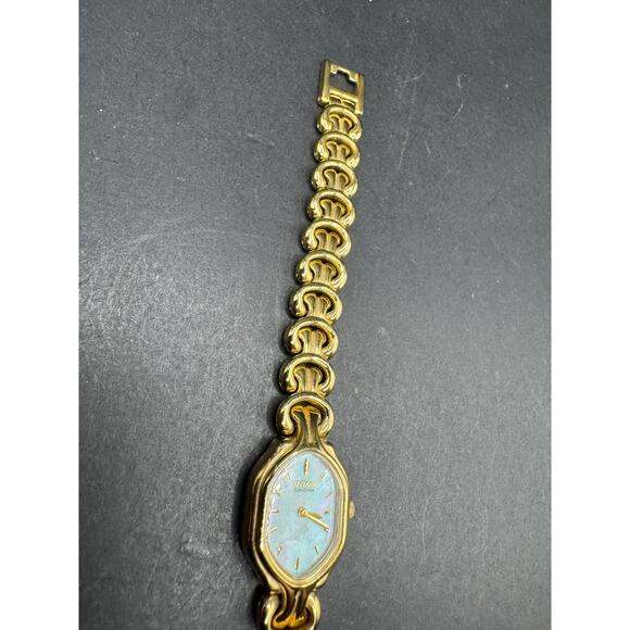 Citizen Eco-Drive B023-K003768 Gold Tone Women's Analog 17mm Wrist Watch - Picture 5 of 13